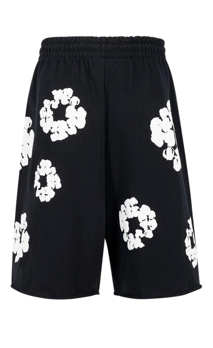 Denim Tears The Cotton Wreath Black Shorts