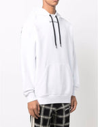 Palm Angels White Logo Hoodie