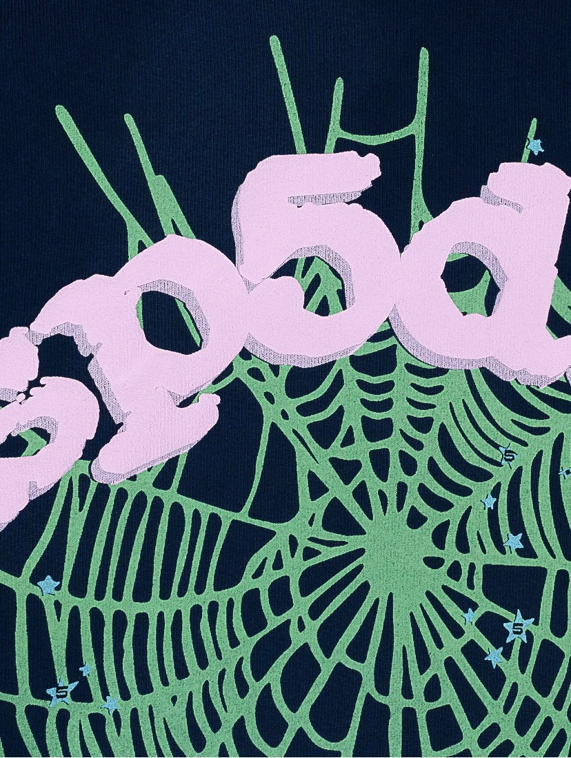 Sp5der OG Web Blue Hoodie