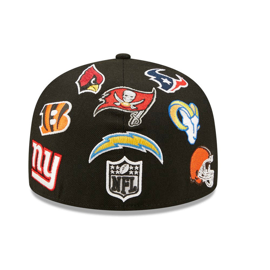 New Era NFL 59Fifty All Over Patch Black Fitted Cap
