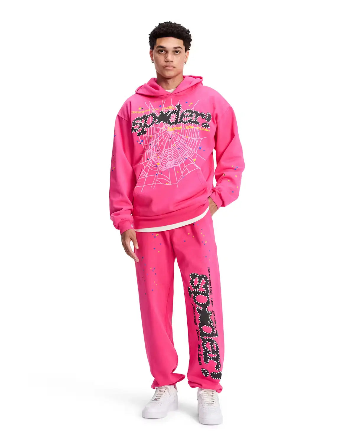 Sp5der P*NK Hoodie Pink