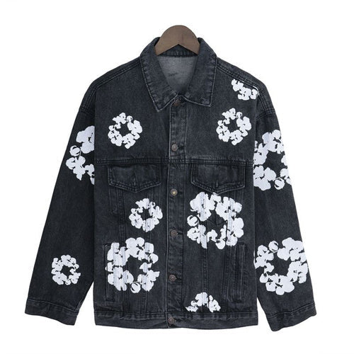 Denim Tears All Over Wreath Trucker Jacket 'Light Wash'