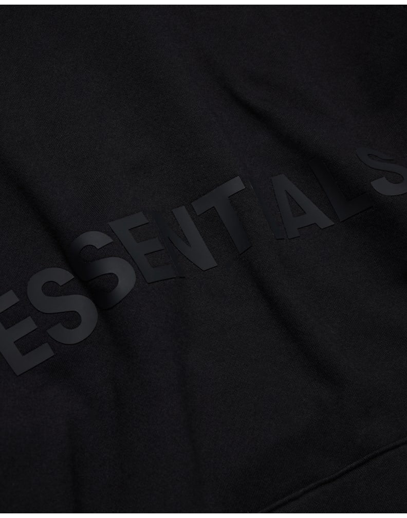Fear of God Essentials Pullover Hoodie Applique Logo |Black