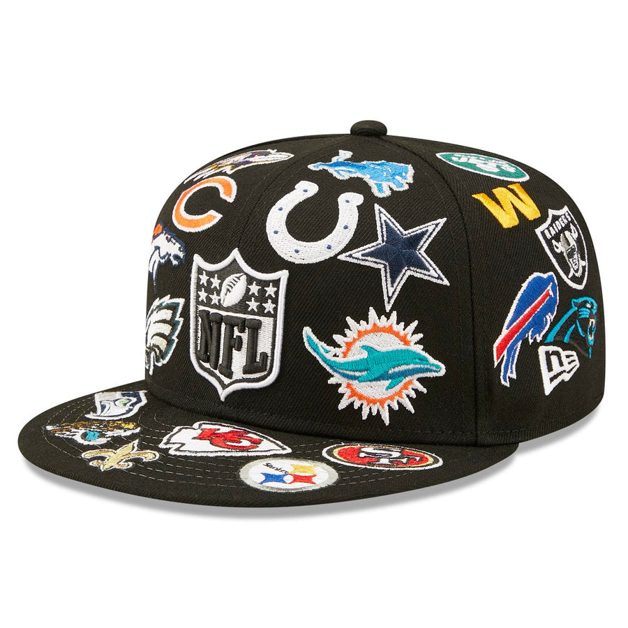 New Era NFL 59Fifty All Over Patch Black Fitted Cap